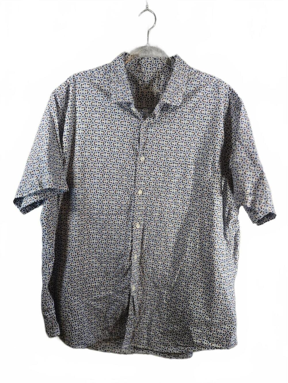 Tasso Elba Men XXL Foulard Medallion Short Sleeve Shirt
